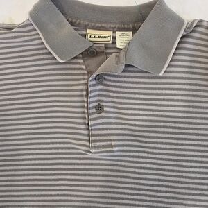L.L. Bean Exclusive Striped All Season Polo Shirt For Men Size S